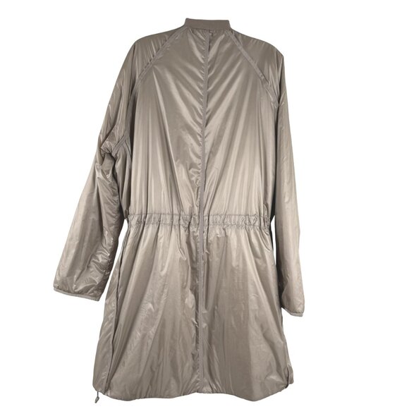 Athleta Summit Insulated Parka Jacket XL Beige Gold Primaloft Nylon CJ-2053 - Picture 4 of 10